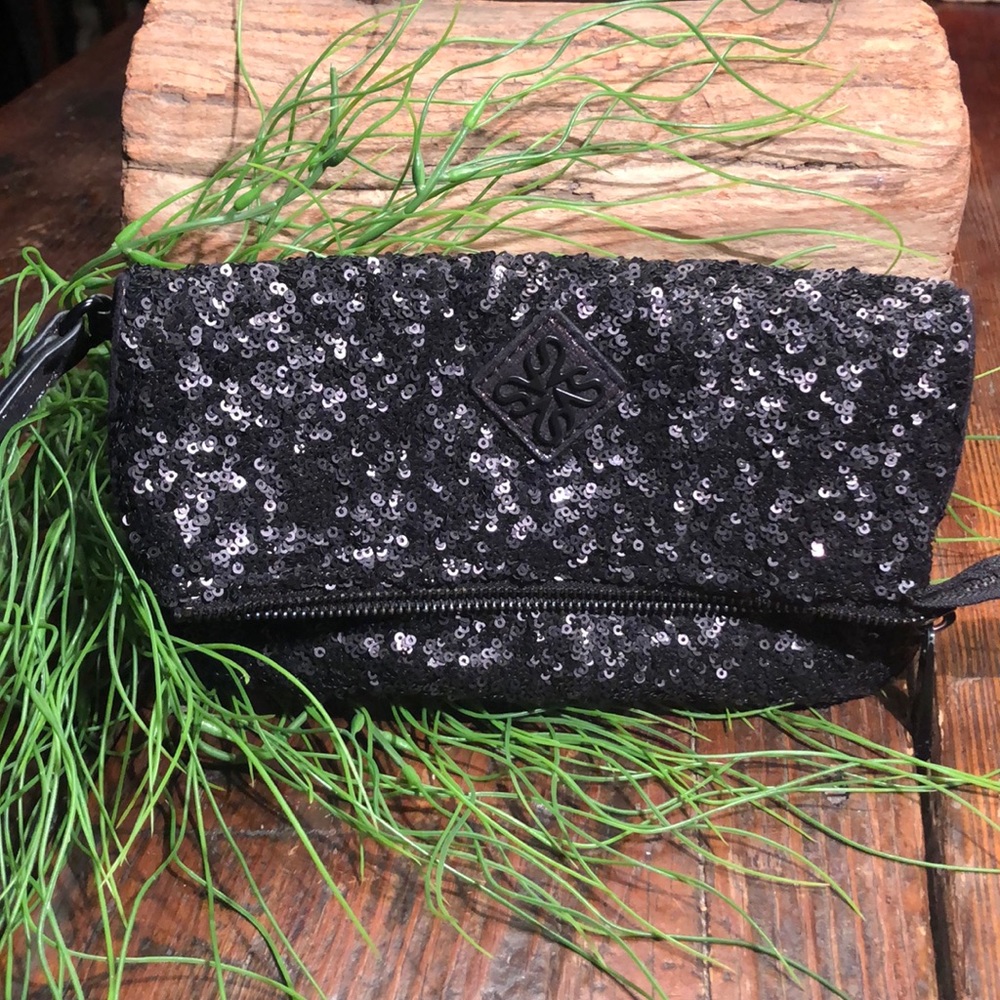 Simply Vera Vera Wang Black Sequin Clutch